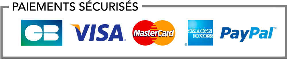 Méthodes de paiement acceptées - VISA, MasterCard, American Express, PayPal